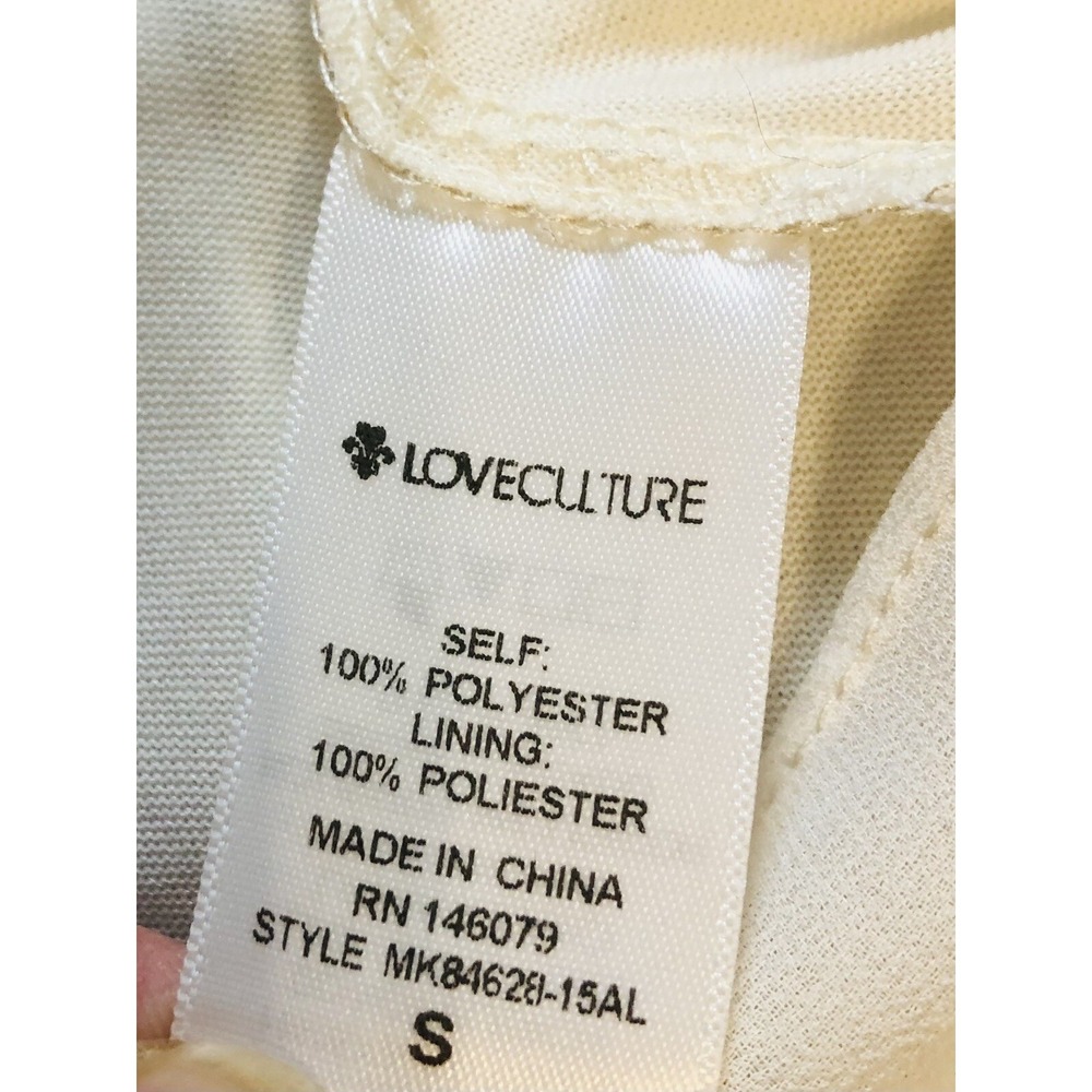 Love Culture Layered Mini Dress Sz S Cold Shoulder Ivory Belted Tassels Coastal - Picture 8 of 13